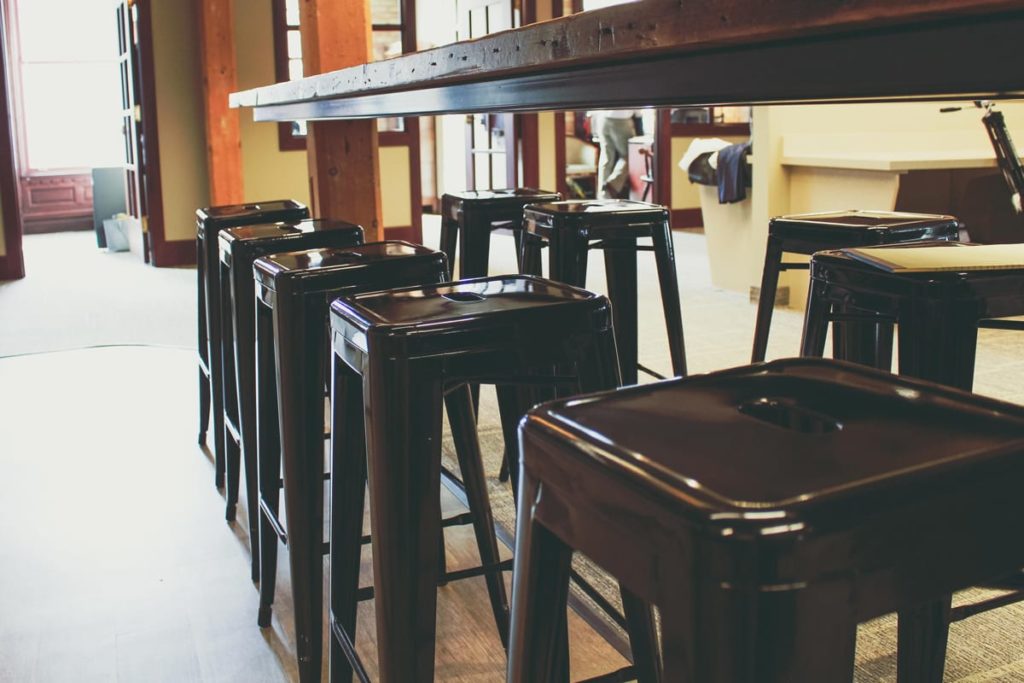 Stools line an office desk at the CBH Attorneys offices