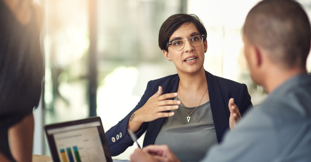 A person discussing debt relief with an advisor